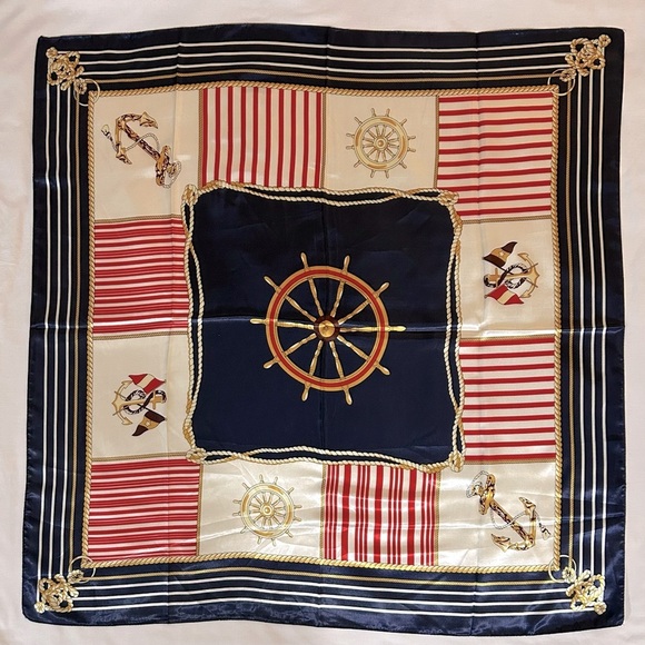 R-2227- Scarf Women's Nautical 100 % Polyester NWT - Picture 2 of 7